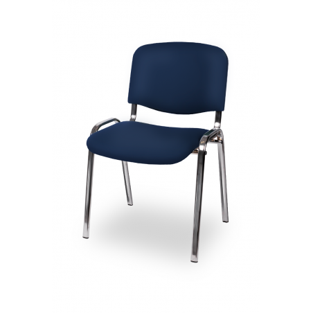 Conference chair ISO 24H CR T0202 blue eco-leather