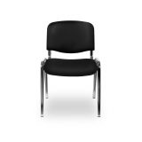 Conference chair ISO 24H CR T0111 black eco-leather