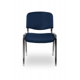 Conference chair ISO 24H CR T0202 blue eco-leather
