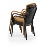 Beer garden chair ANDREA anthracite negra