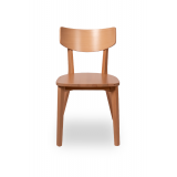 Wooden restaurant chair JERRY beech