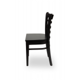 Wooden restaurant chair ELEGANT wenge