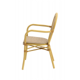 Technorattan Chair RICCARDO ARM Brown-Beige