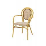 Technorattan Chair RICCARDO ARM beige