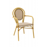 Technorattan Chair RICCARDO ARM beige