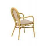 Technorattan Chair RICCARDO ARM beige