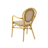Technorattan Chair RICCARDO ARM beige