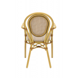 Technorattan Chair RICCARDO ARM Brown-Beige