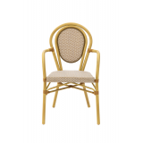 Technorattan Chair RICCARDO ARM beige