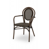 Technorattan Chair RICCARDO ARM Dark Anthracite