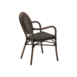 Technorattan Chair RICCARDO ARM Dark Anthracite