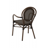 Technorattan Chair RICCARDO ARM Dark Anthracite