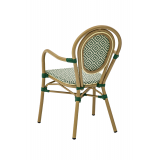 Technorattan Chair RICCARDO ARM Green-White