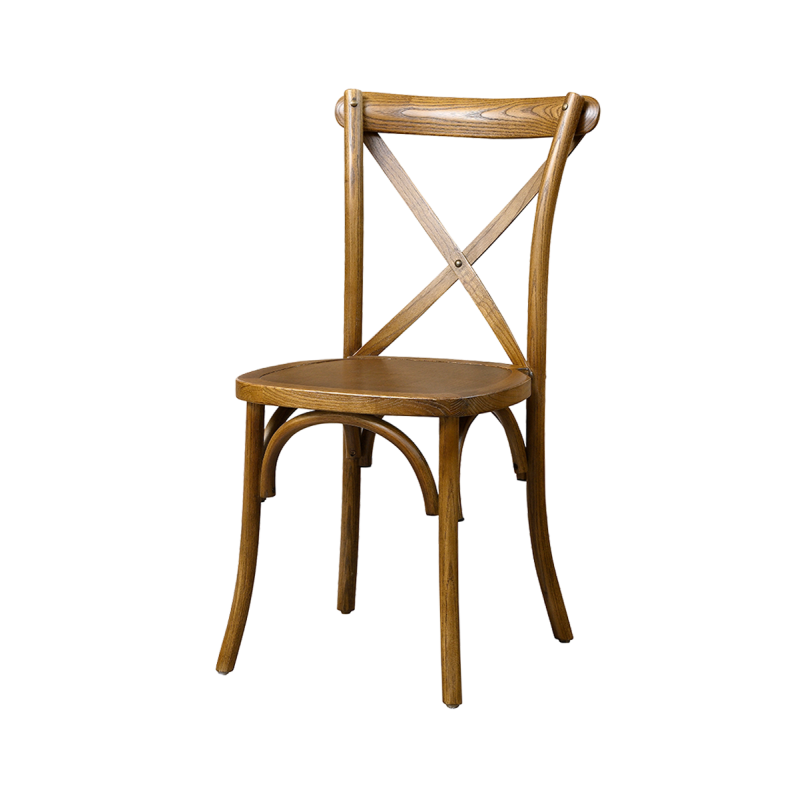 Wooden wedding chair CROSS-BACK WOOD dark rustic