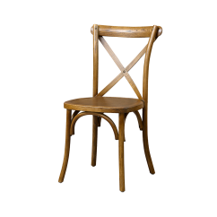 Wooden wedding chair CROSS-BACK WOOD dark rustic