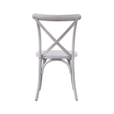 Wooden wedding chair CROSS-BACK WOOD white aged