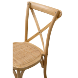 Wooden wedding chair CROSS-BACK WOOD RATTAN natural