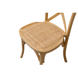 Wooden wedding chair CROSS-BACK WOOD RATTAN natural