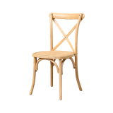 Wooden wedding chair CROSS-BACK WOOD RATTAN natural