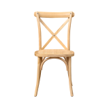 Wooden wedding chair CROSS-BACK WOOD RATTAN natural