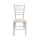 Wooden wedding chair TIFFANY white aged