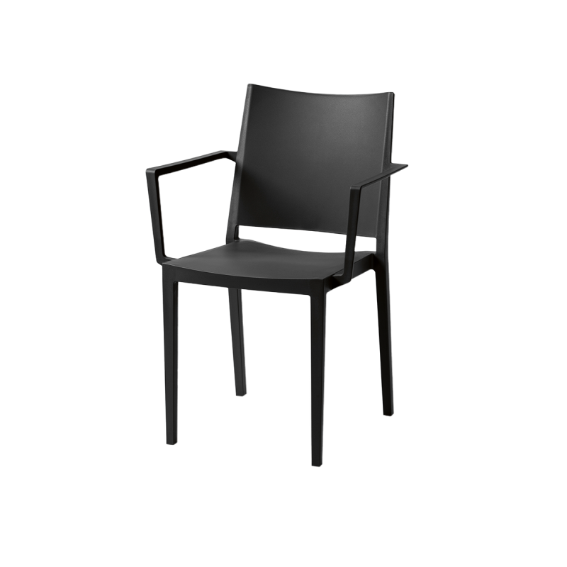 Café Chair GOMERA FULL GRAND black