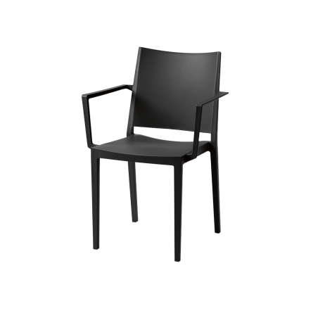 Café Chair GOMERA FULL GRAND black