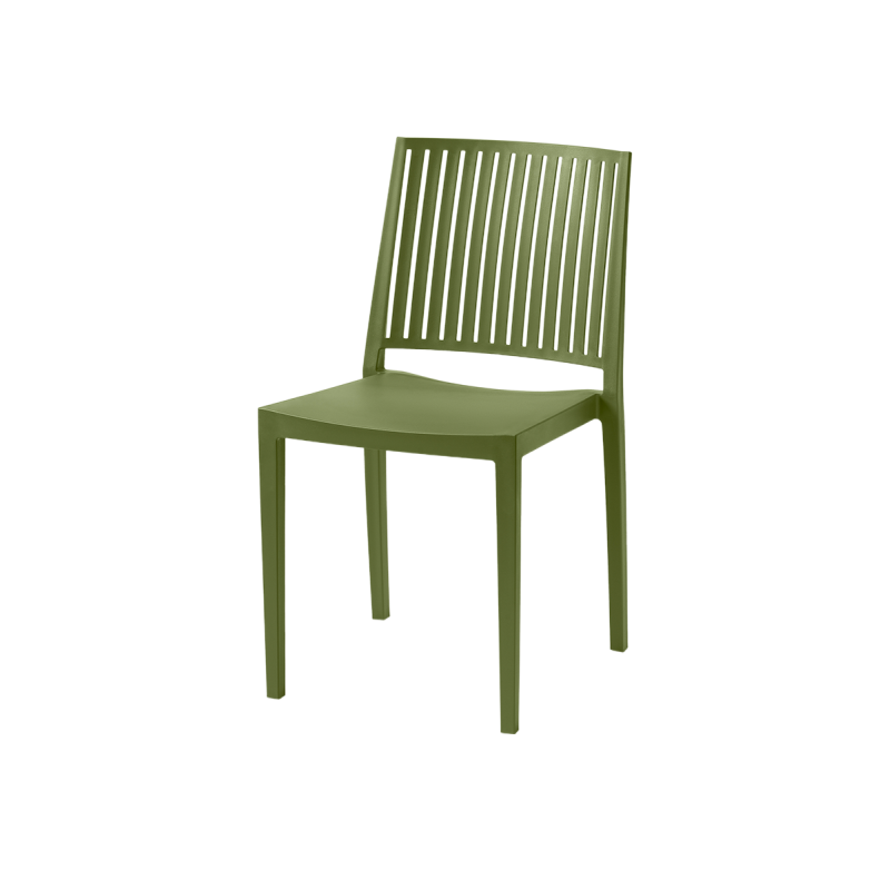 Café Chair GOMERA STRIPES olio verde