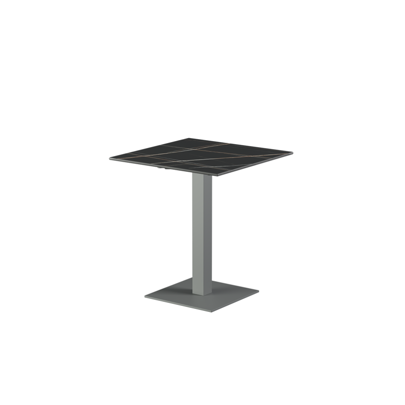 Beer Garden Table ALFA S grey sintered stone tabletop