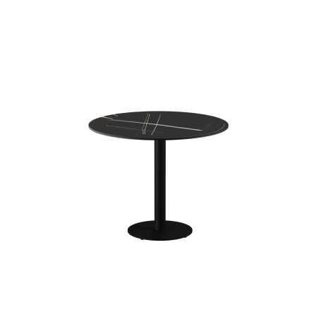 Beer Garden Table ALFA R black sintered stone tabletop
