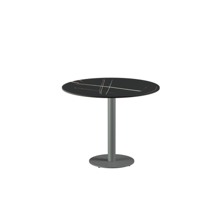 Beer Garden Table ALFA R grey sintered stone tabletop