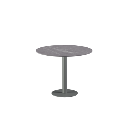 Beer Garden Table ALFA R grey sintered stone tabletop