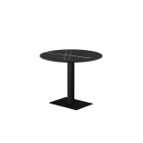 Beer Garden Table ALFA 40x55 black sintered stone tabletop