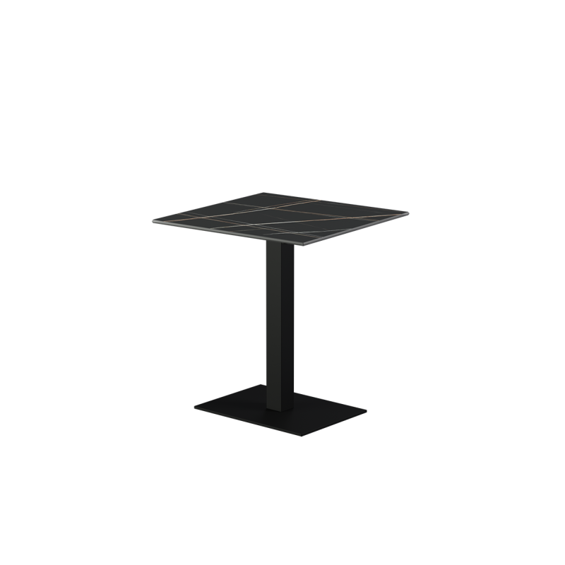 Beer Garden Table ALFA 40x55 black sintered stone tabletop