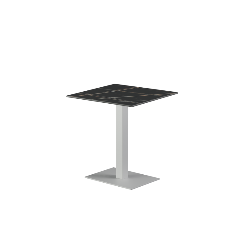 Beer Garden Table ALFA 40x55 white sintered stone tabletop
