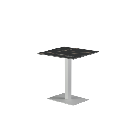 Beer Garden Table ALFA 40x55 white sintered stone tabletop