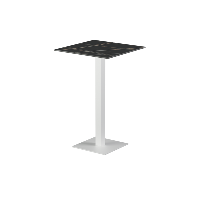 Beer Garden Table ALFA Bar white sintered stone tabletop