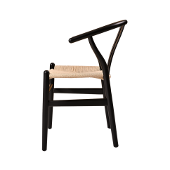 Wooden restaurant chair WISHBONE black