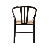 Wooden restaurant chair WISHBONE black