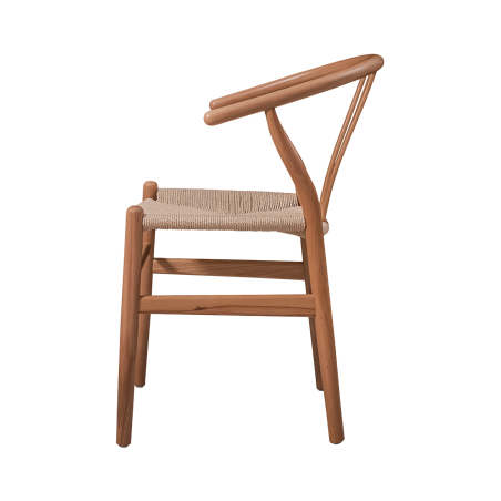 Wooden restaurant chair WISHBONE natural