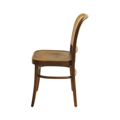 Wooden Restaurant Chair LOOMI 811 Rattan Walnut