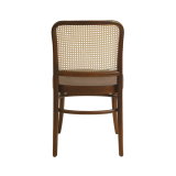 Wooden Restaurant Chair LOOMI 811 Rattan Walnut