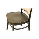 Wooden Restaurant Chair LOOMI 811 Rattan Black