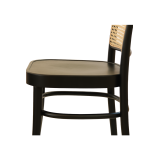 Wooden Restaurant Chair LOOMI 811 Rattan Black