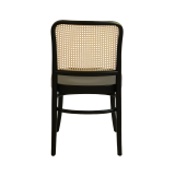 Wooden Restaurant Chair LOOMI 811 Rattan Black