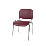 Conference chair ISO 24H CR T0033 burgundy eco-leather