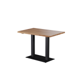 Oak-top table ALFA DUO Black
