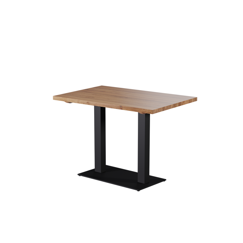 Oak-top table ALFA DUO Black