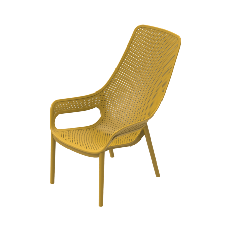 Beer Garden Chair AERO LUNGO Mustard Yellow