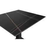 Beer Garden Table ALFA S black sintered stone tabletop